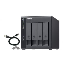 QNAP TR-004 caja para disco duro externo Carcasa de disco duro/SSD Negro 2.5/3.5"
